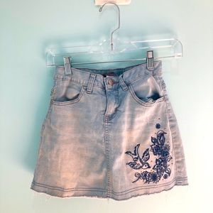 Justice mini jean skirt